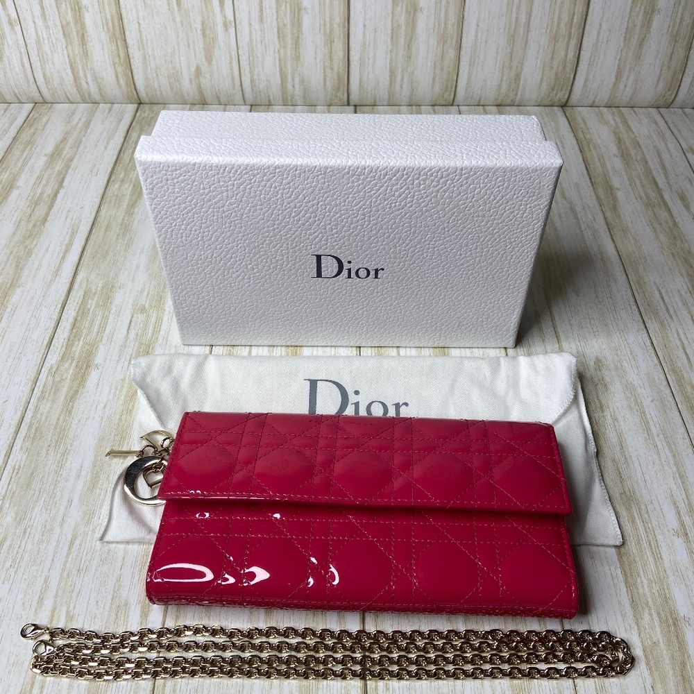 🎀Christian Dior Lady Dior Wallet On Chain🎀